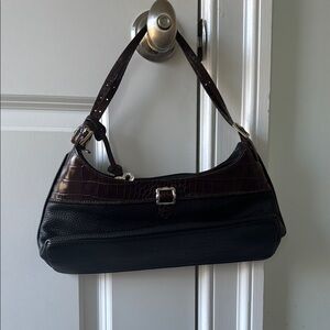 Black and Brown Leather Shoulder Bag